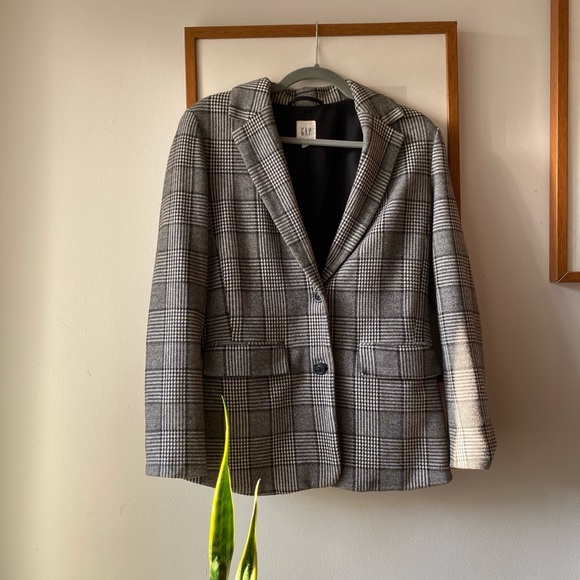 GAP Jackets & Blazers - GAP Black and Gray Blazer